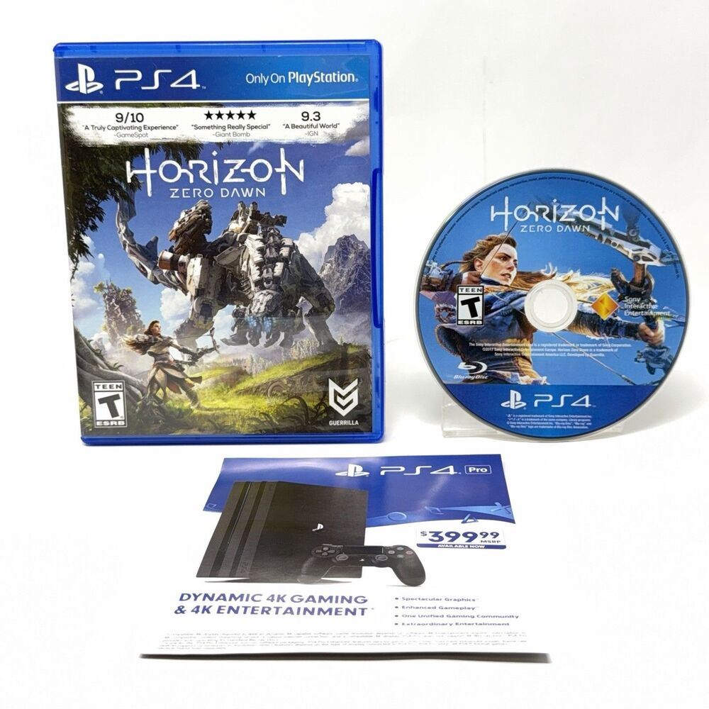 Horizon Zero Dawn Sony PlayStation 4 PS4 Complete CIB Refurbished Tested